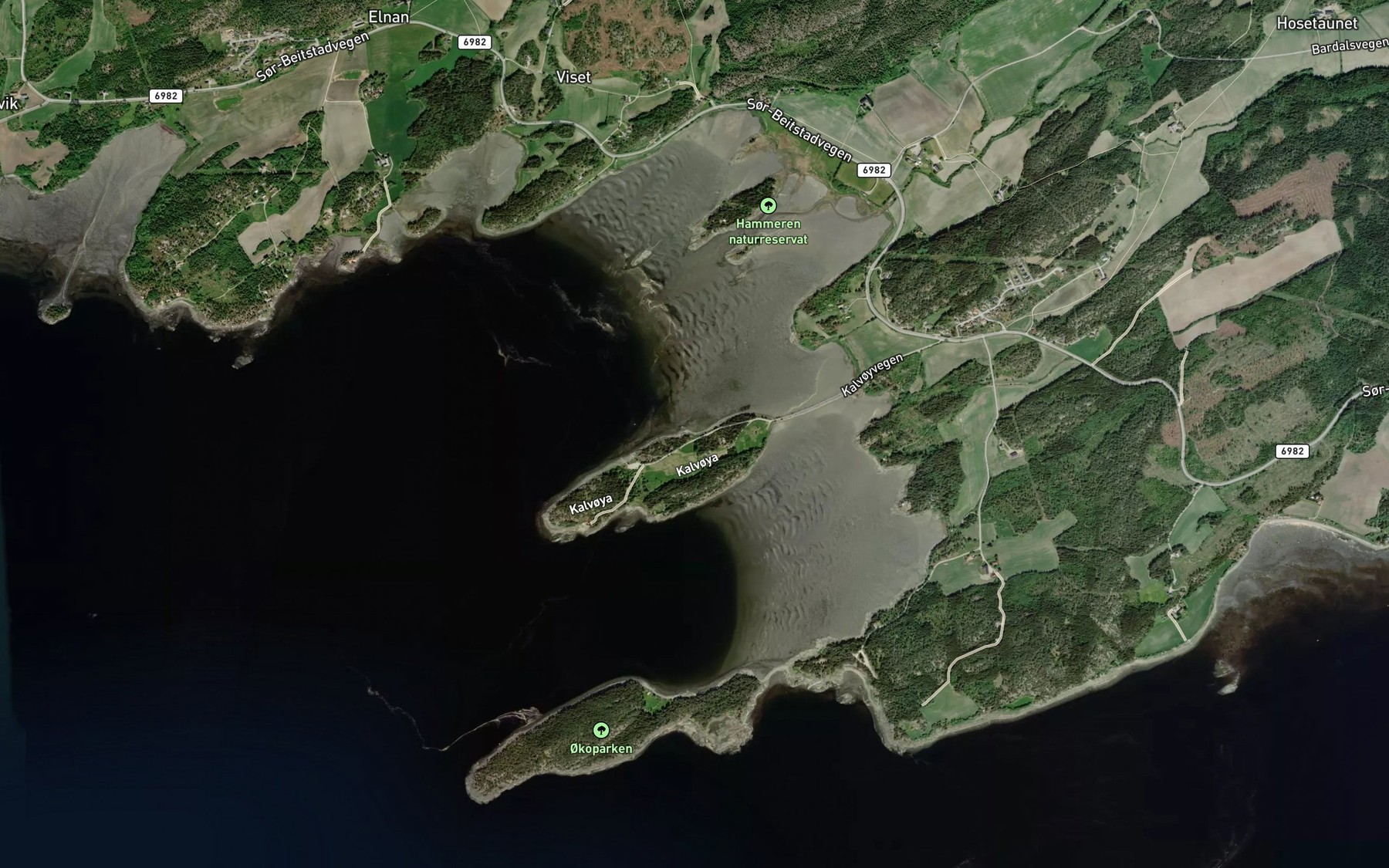 Satellite map of the Nordvika