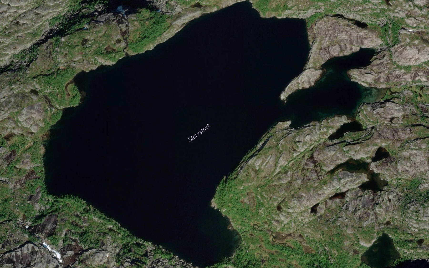 Satellite map of the Storvatnet
