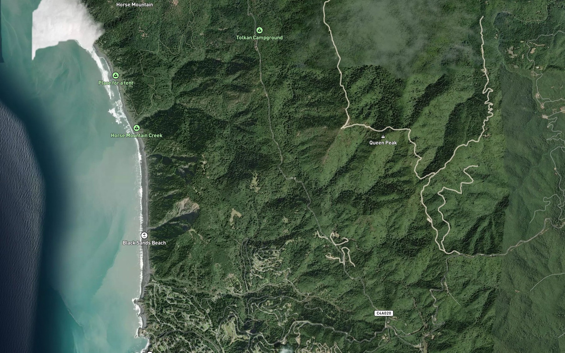 Satellite map of the Pepperwood Spring