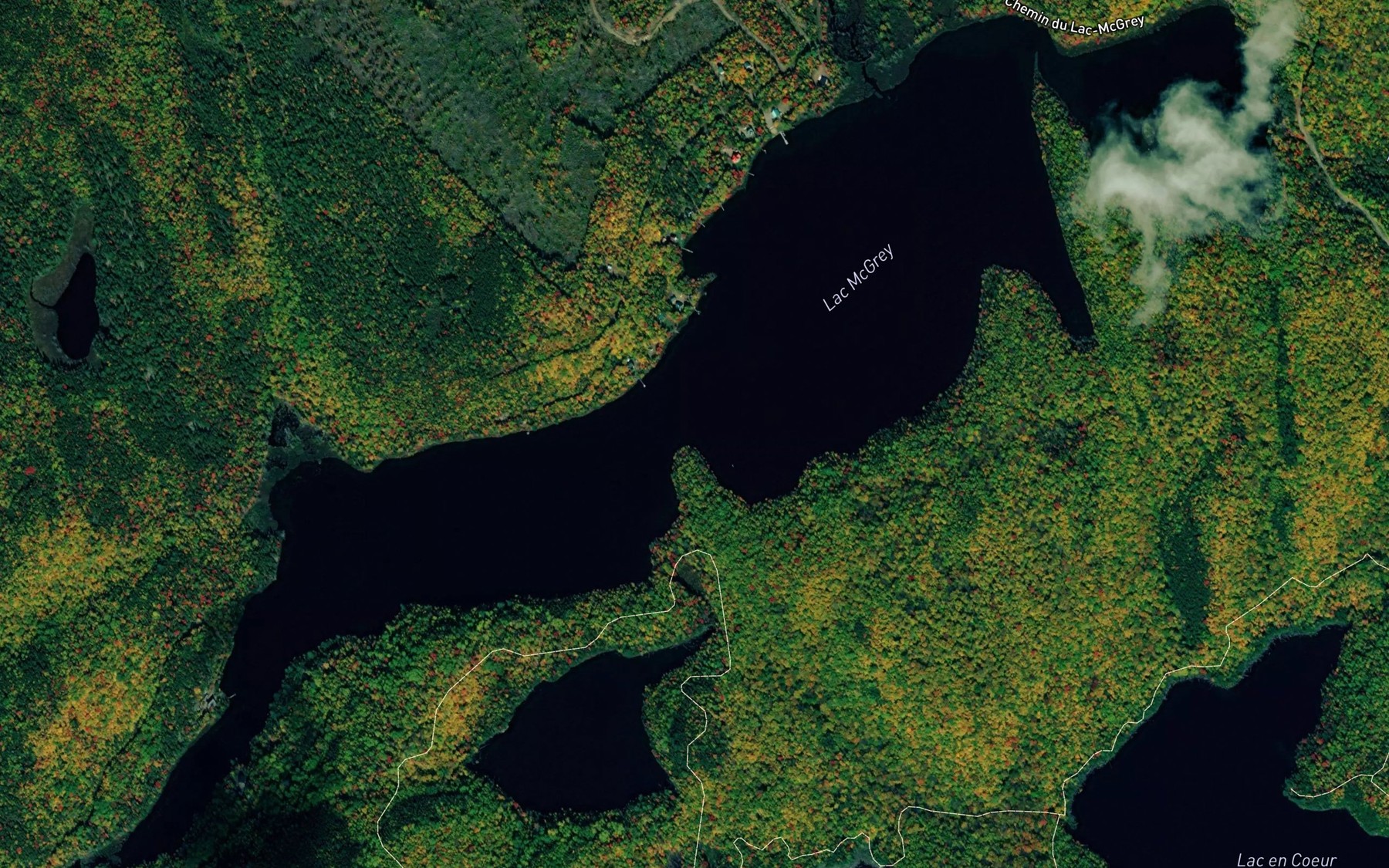 Satellite map of the Lac McGrey