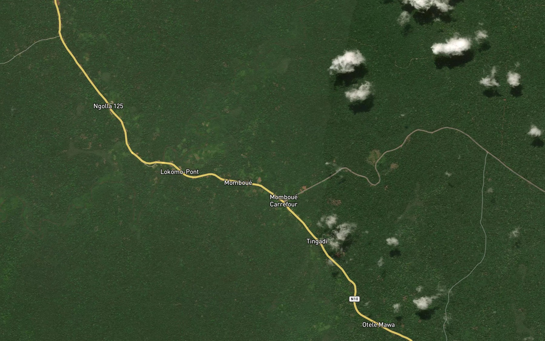 Satellite map of the Yekou