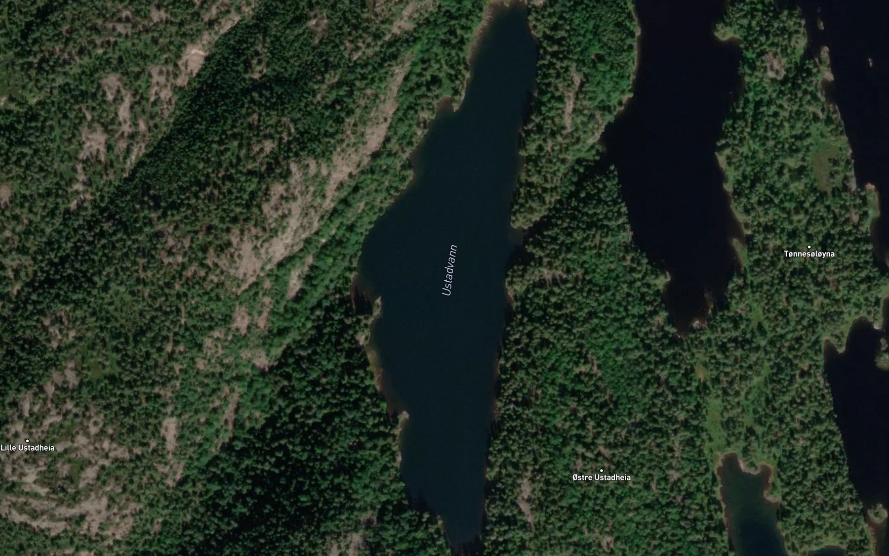 Satellite map of the Ustadvann