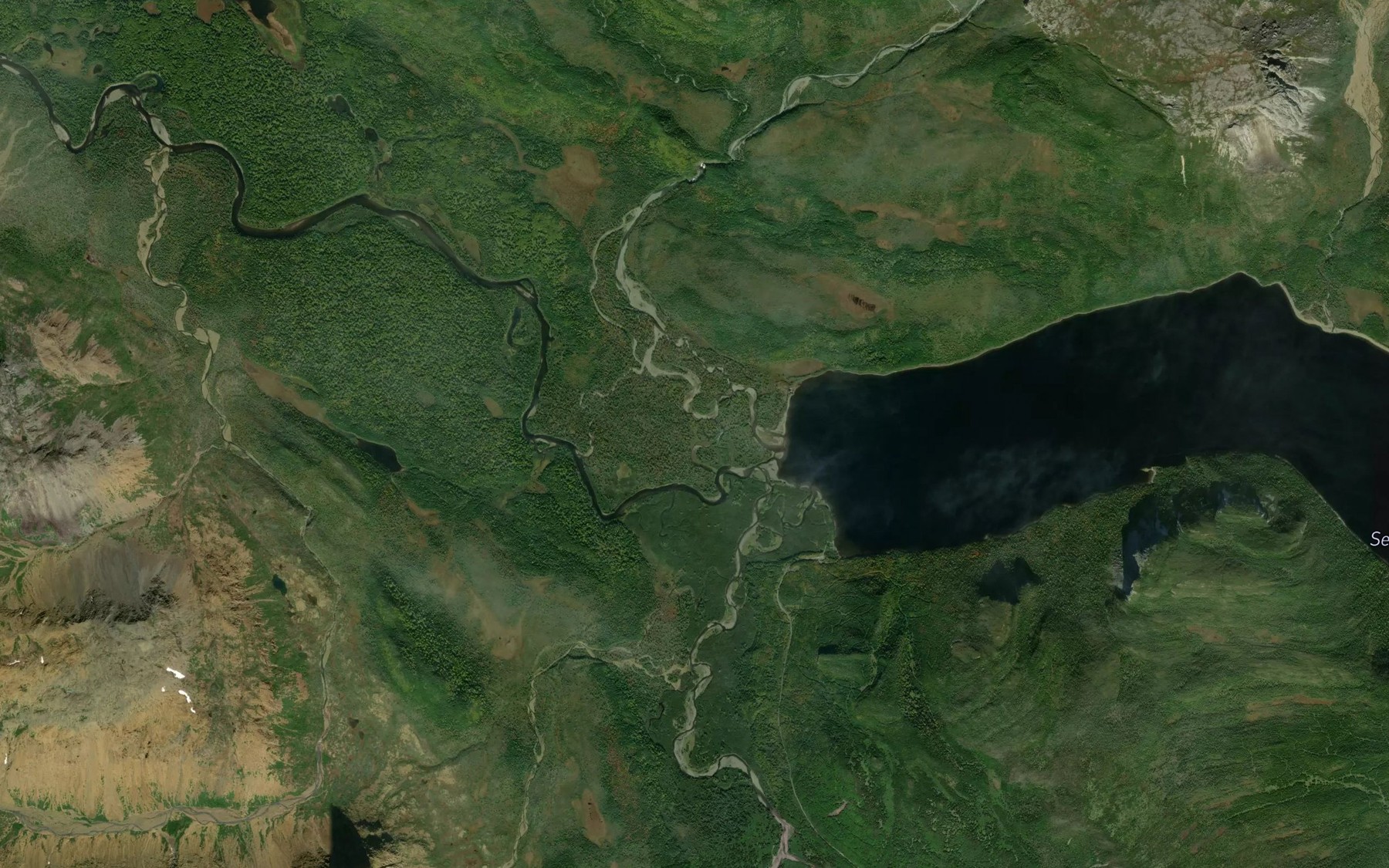 Satellite map of the Blue Hill Brook