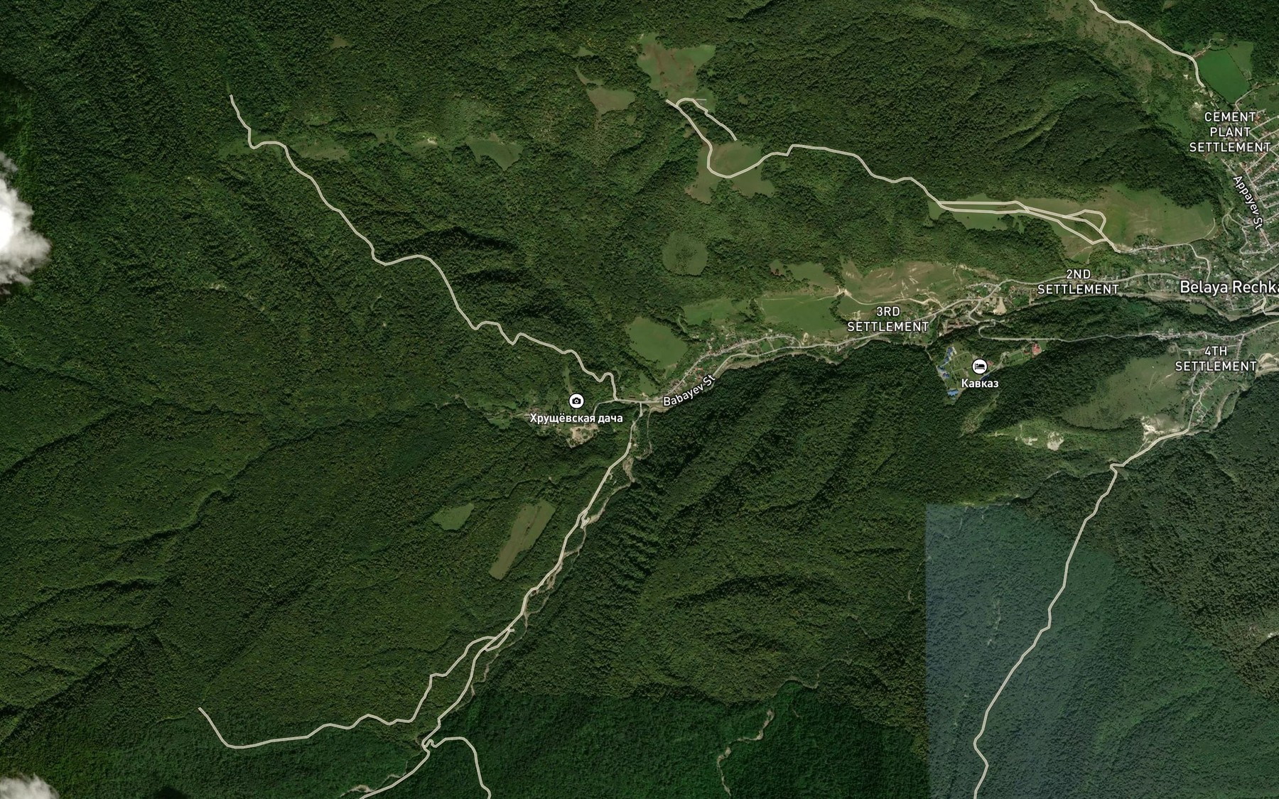 Satellite map of the Beshenka