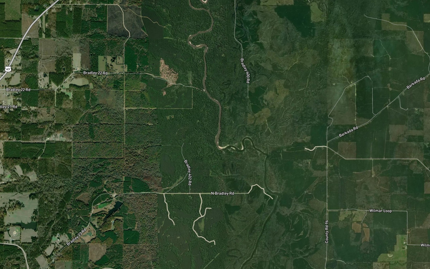 Satellite map of the Walnut Creek