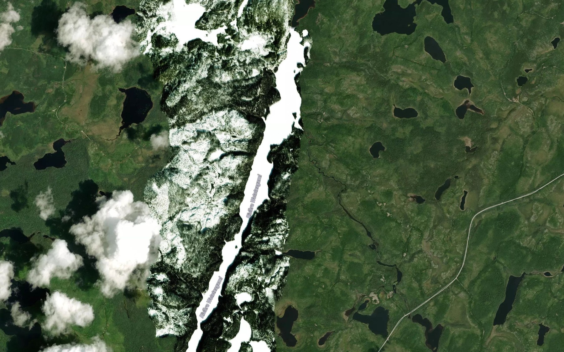 Satellite map of the Riviere Macoustigane