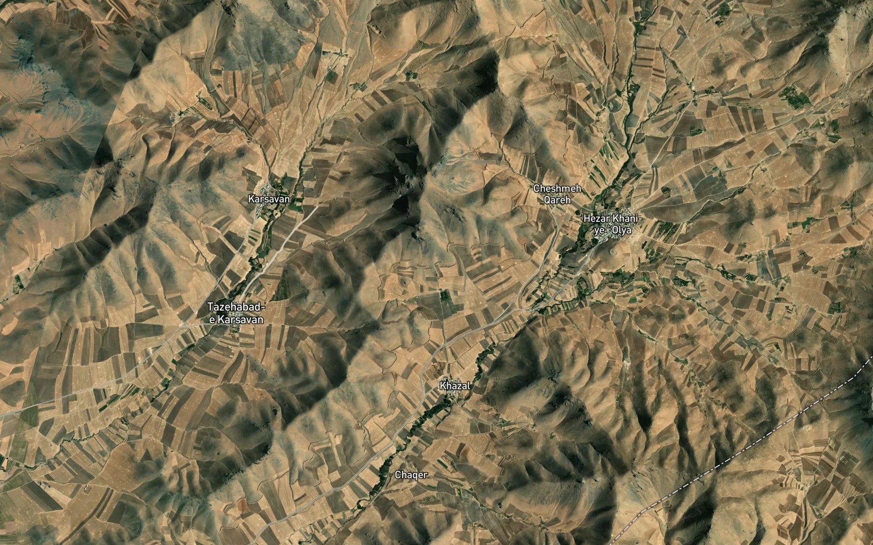 Satellite map of the Cheshmeh-ye Deh Kohneh