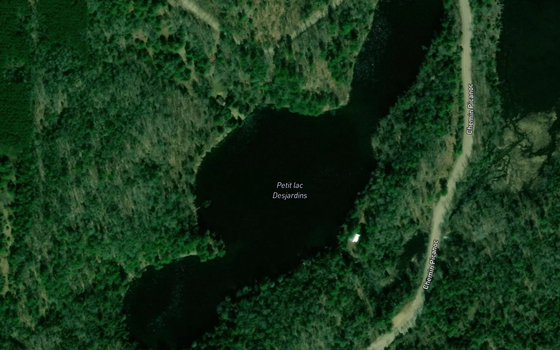 Satellite map of the Petit lac Desjardins