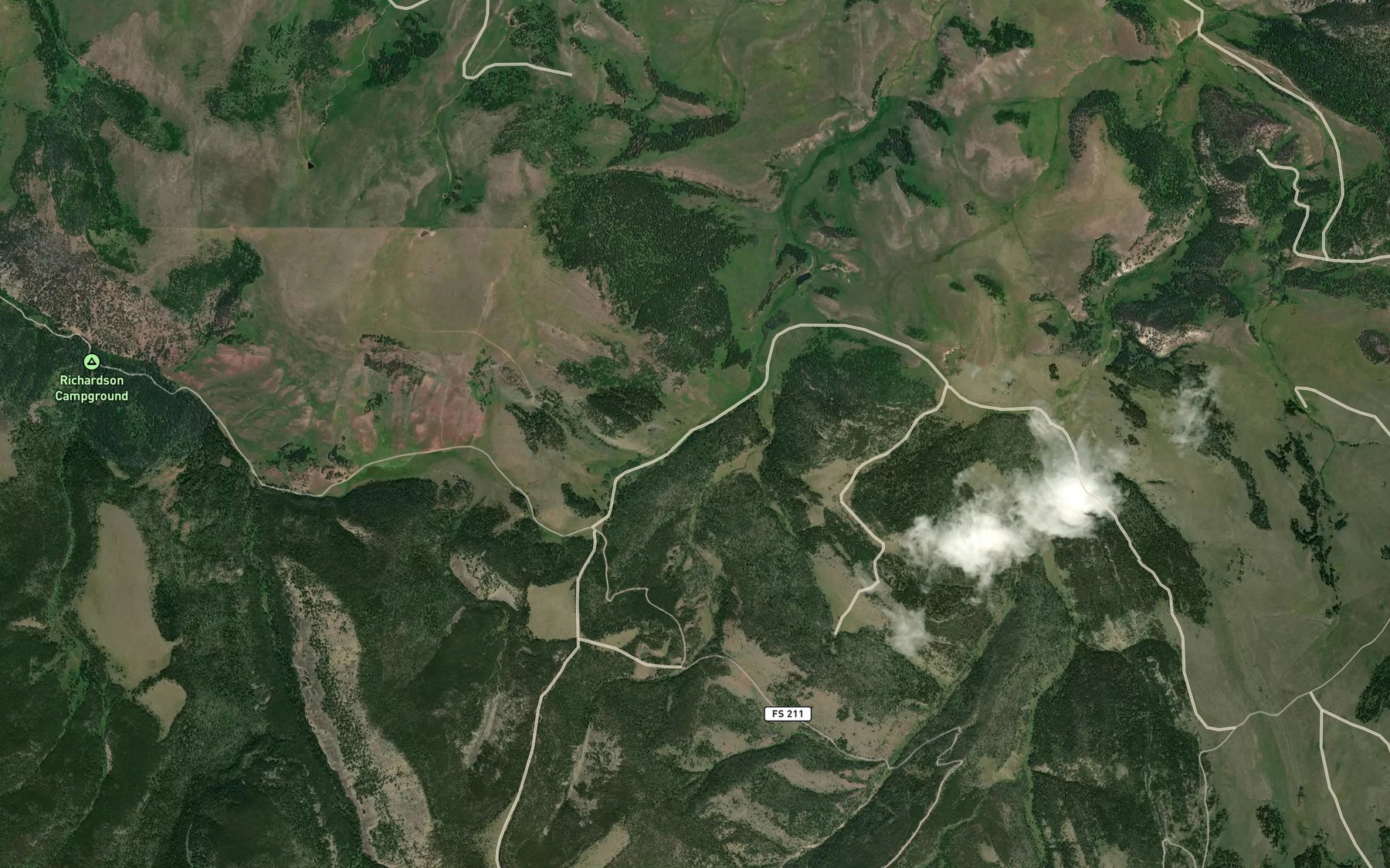 Satellite map of the Hall Creek Spring
