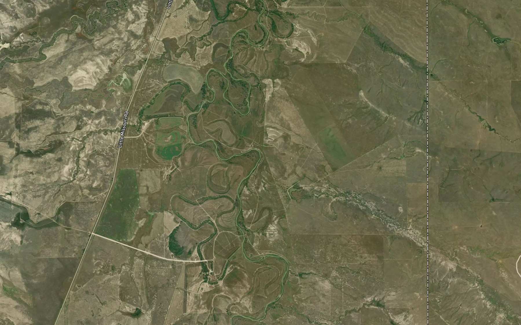 Satellite map of the Thompson Creek