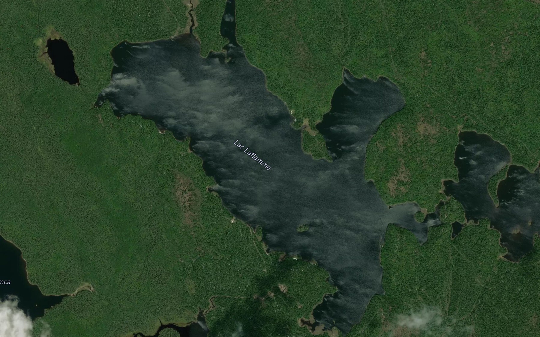 Satellite map of the Lac Laflamme