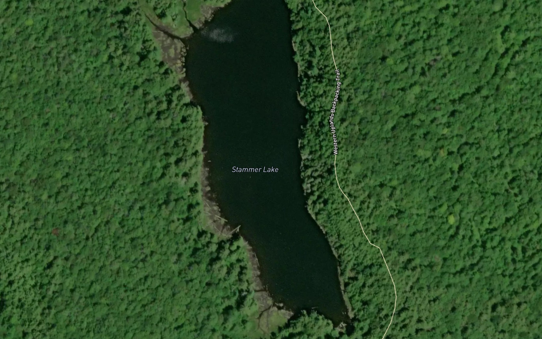 Satellite map of the Stammer Lake