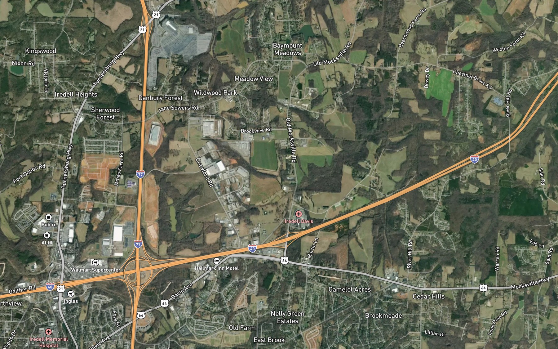 Satellite map of the Wilson Brothers Lake Number One