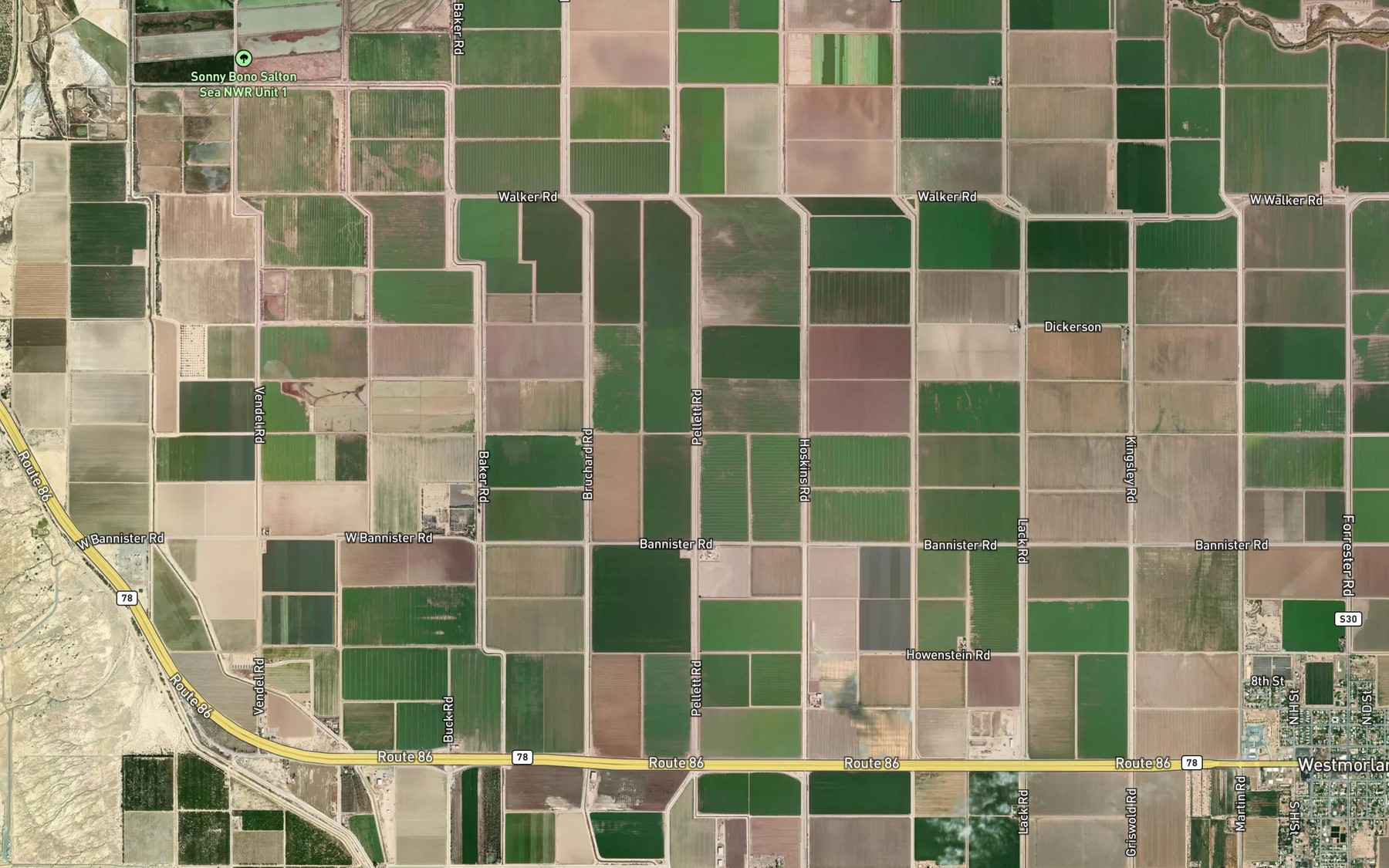 Satellite map of the Trifolium Lateral Eleven
