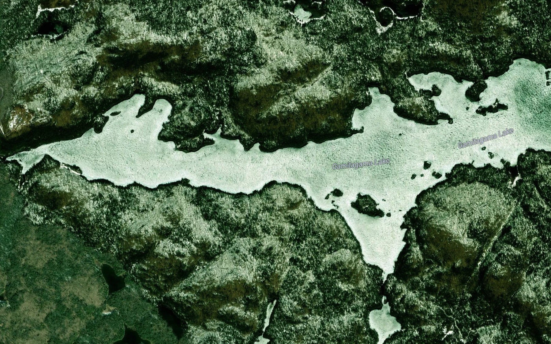 Satellite map of the Gamitagama Lake
