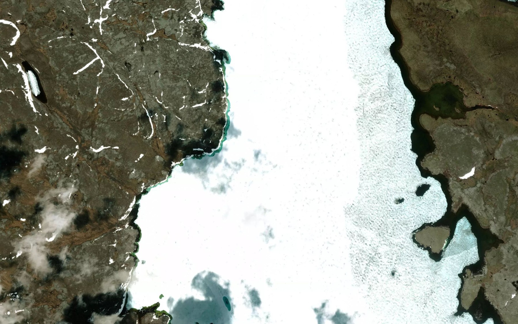 Satellite map of the Fry Inlet