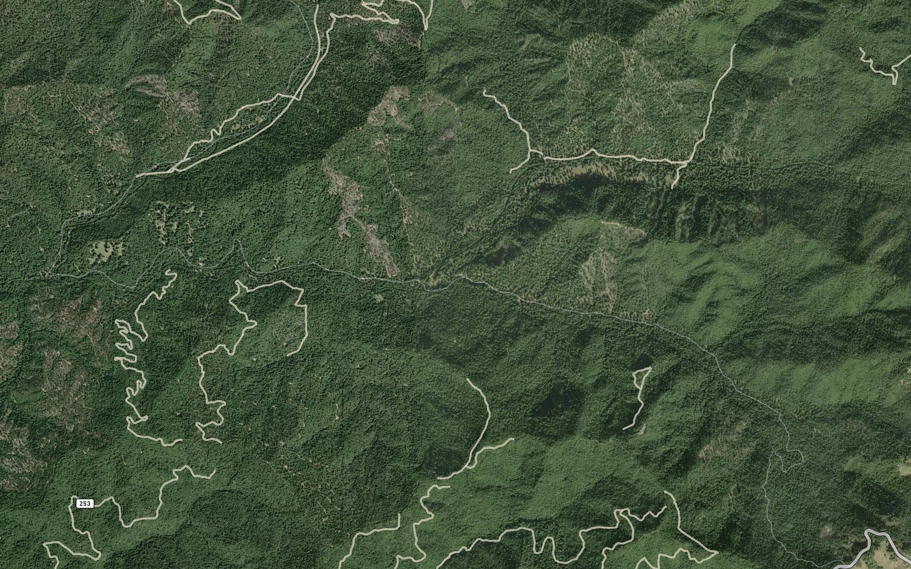 Satellite map of the Olds Creek