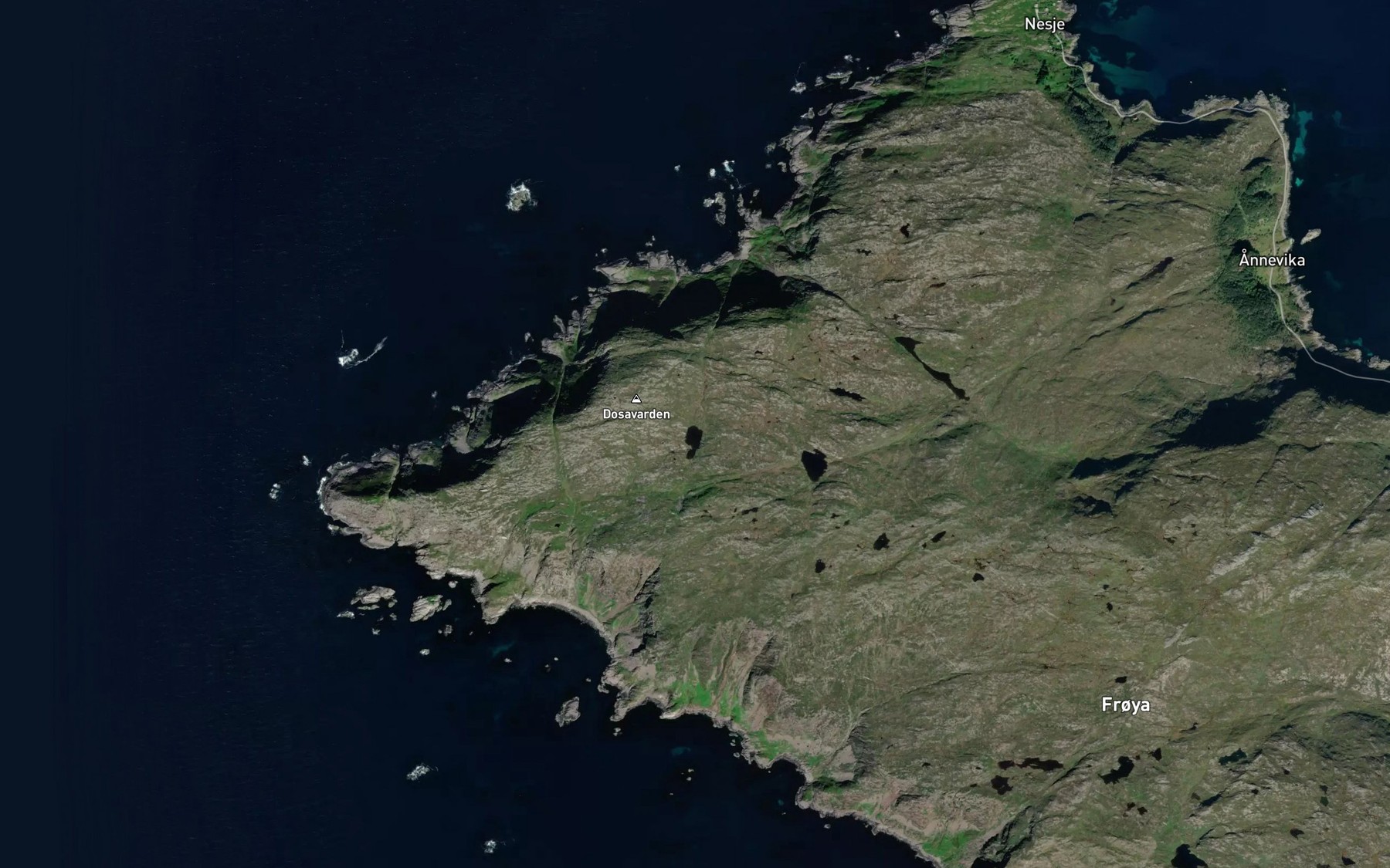 Satellite map of the Muledalsvatnet