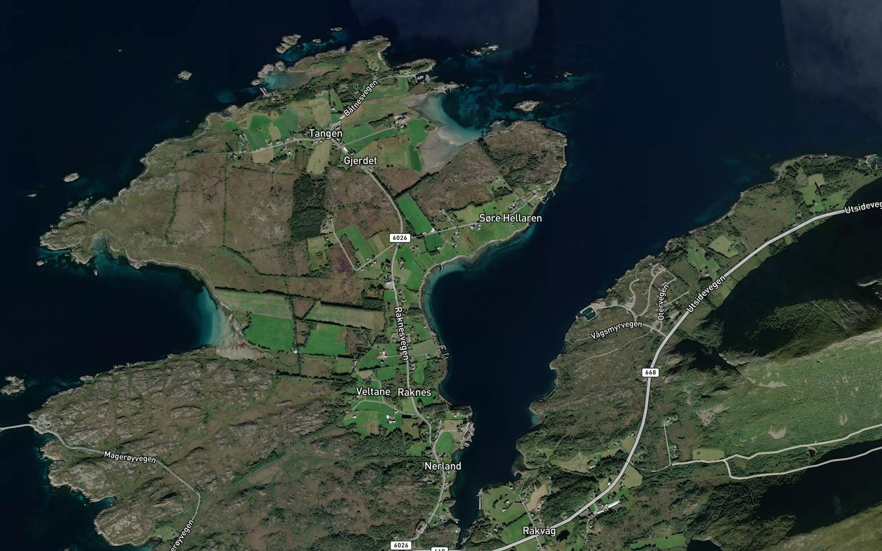 Satellite map of the Orvika