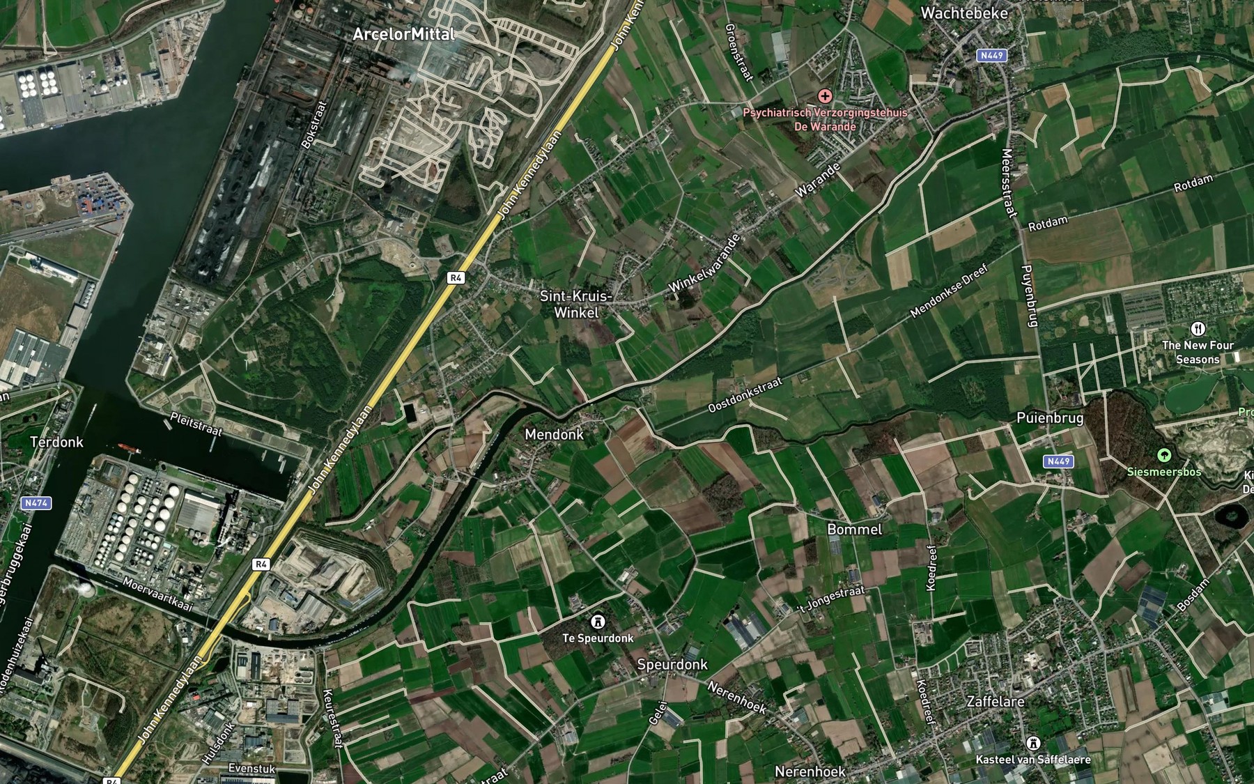 Satellite map of the Zuidlede