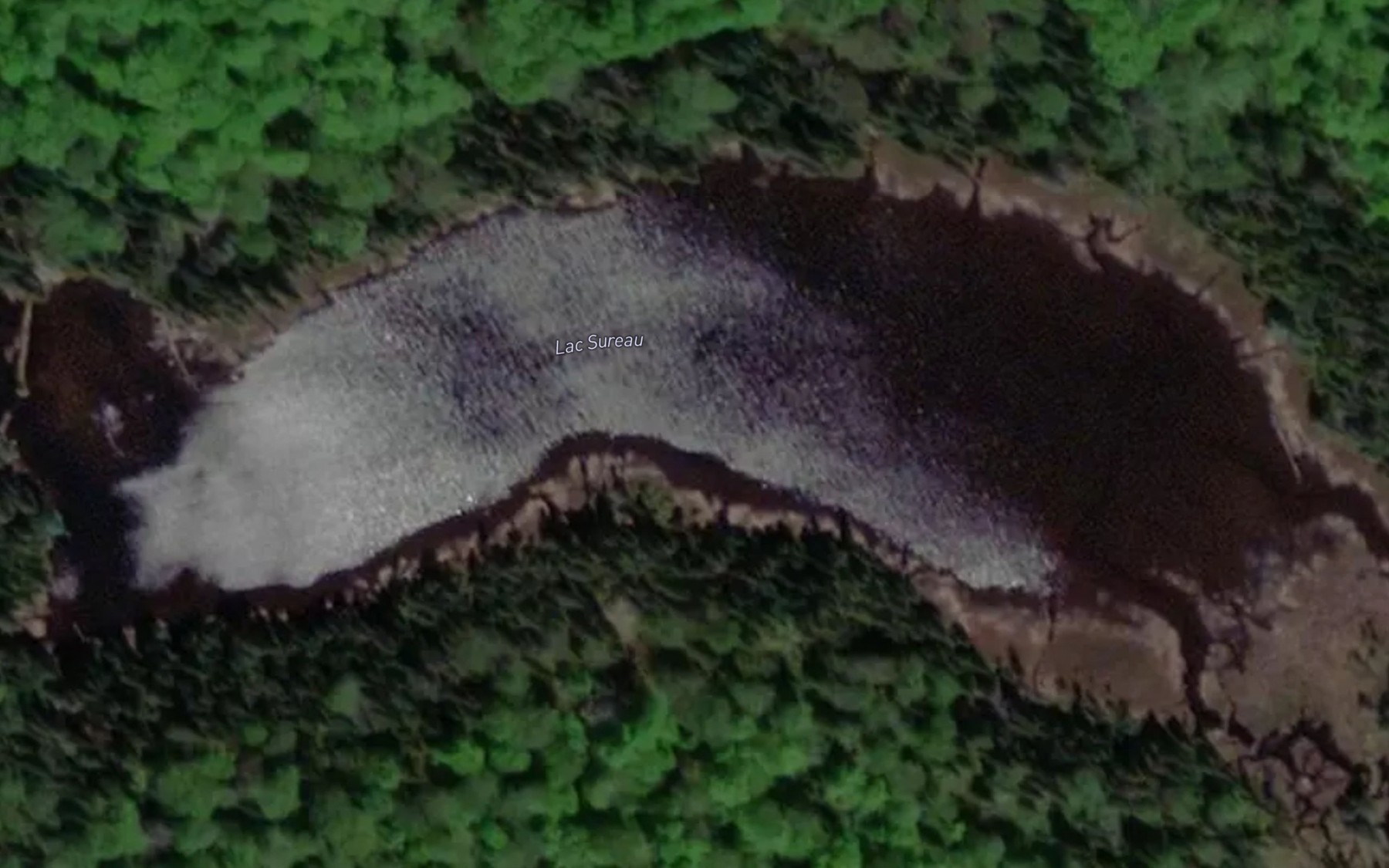 Satellite map of the Lac Sureau