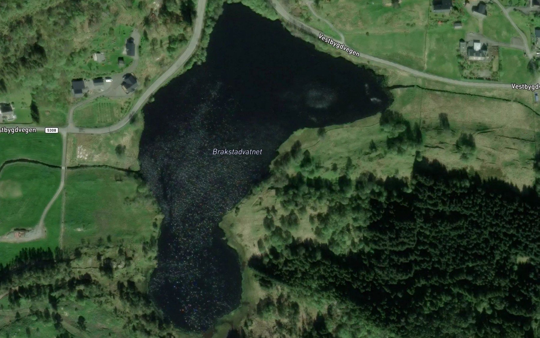 Satellite map of the Brakstadvatnet
