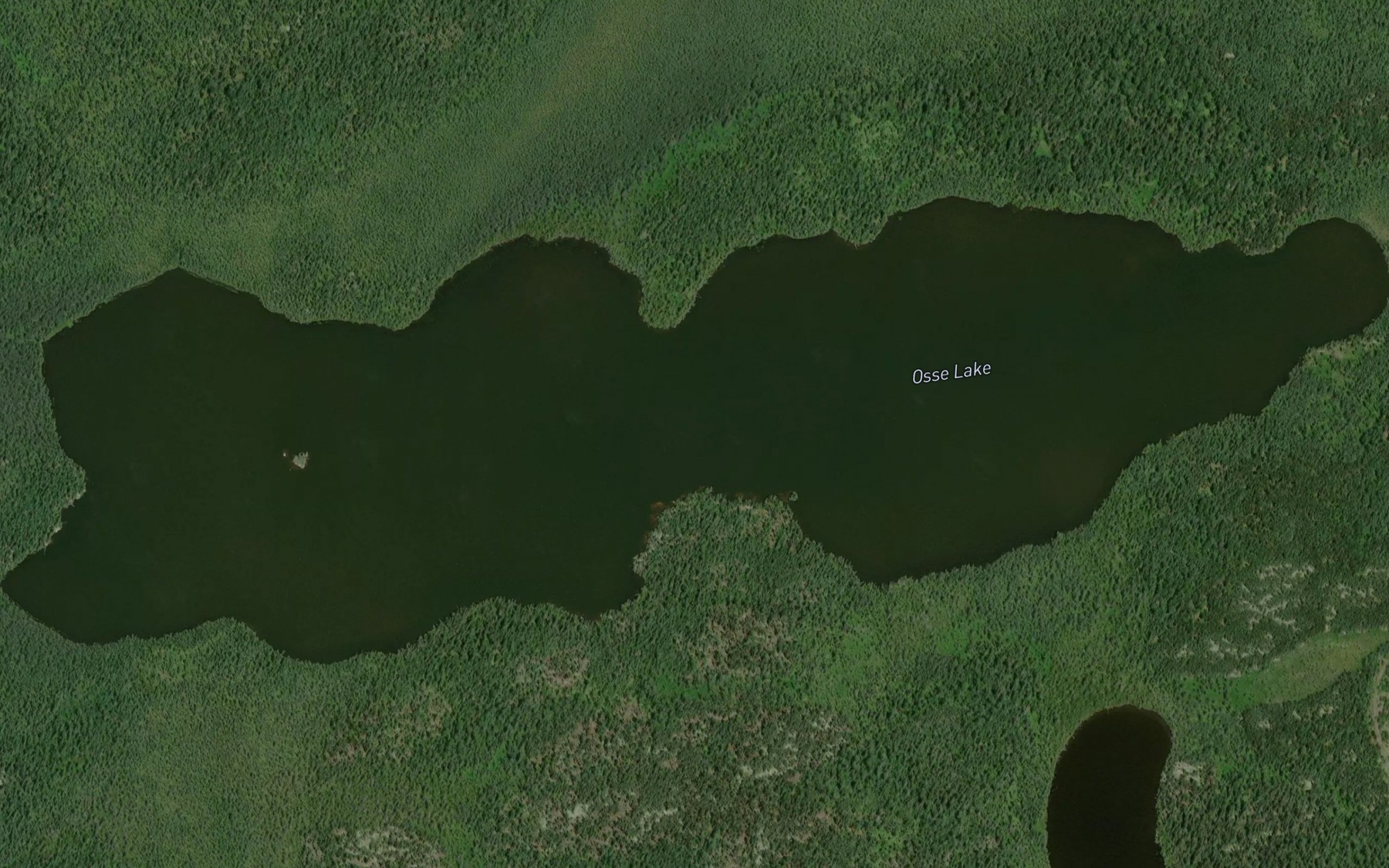 Satellite map of the Osse Lake