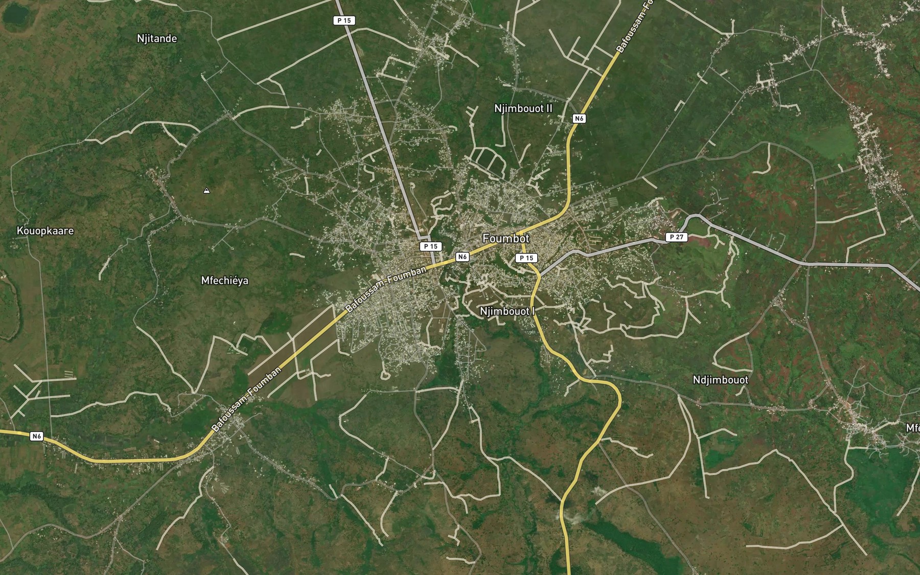 Satellite map of the Ngou'ongouo