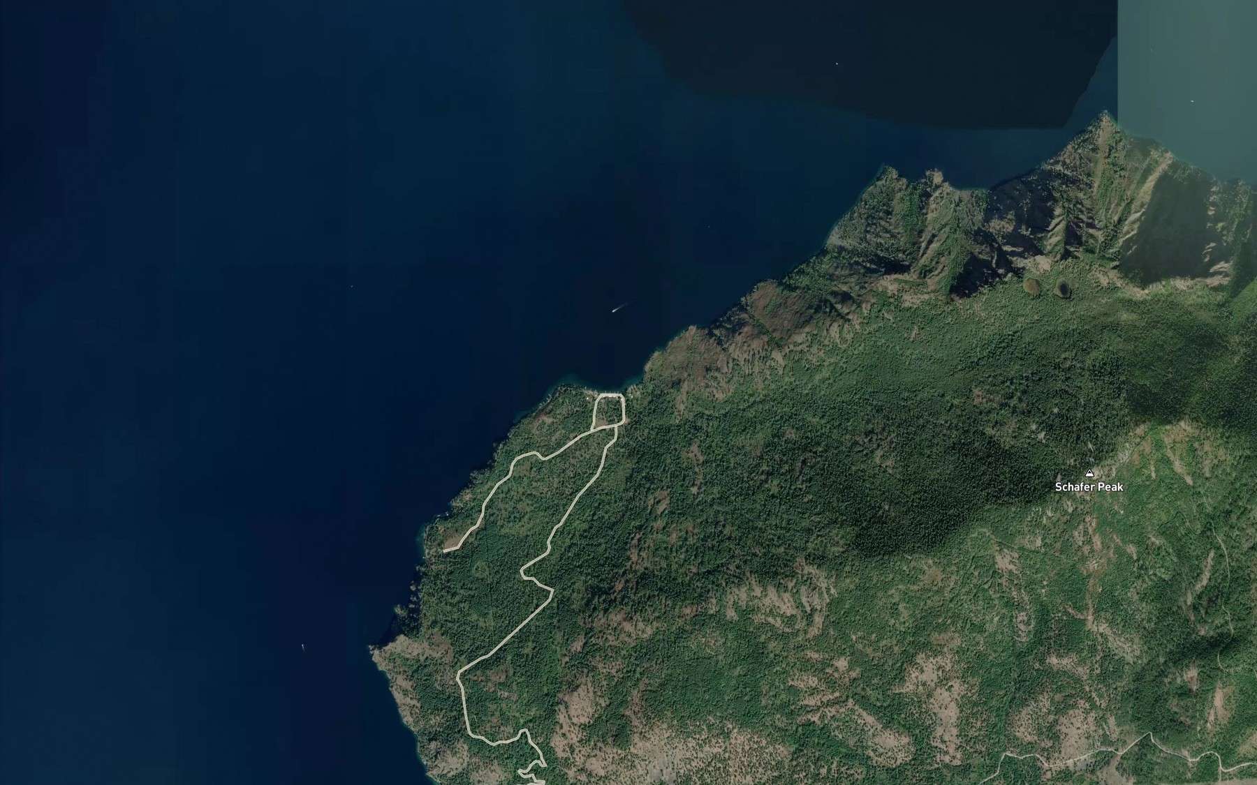 Satellite map of the Kilroy Creek