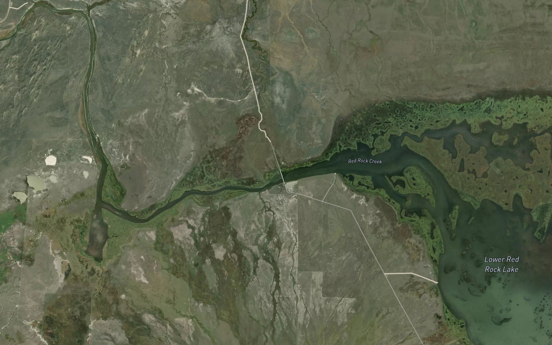 Satellite map of the Metzel Creek