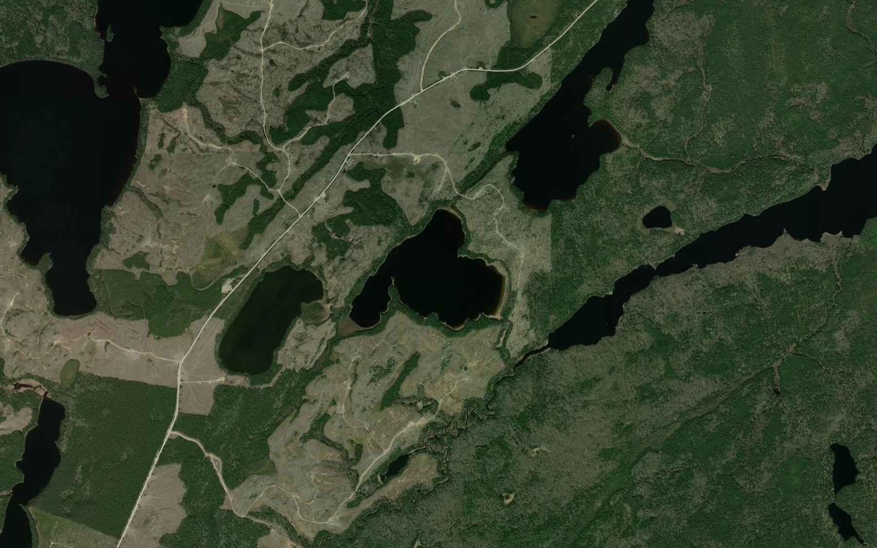 Satellite map of the Rob Lake