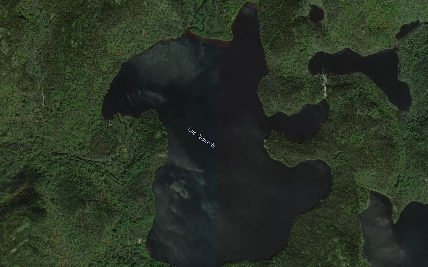 Satellite map of the Lac Caouette