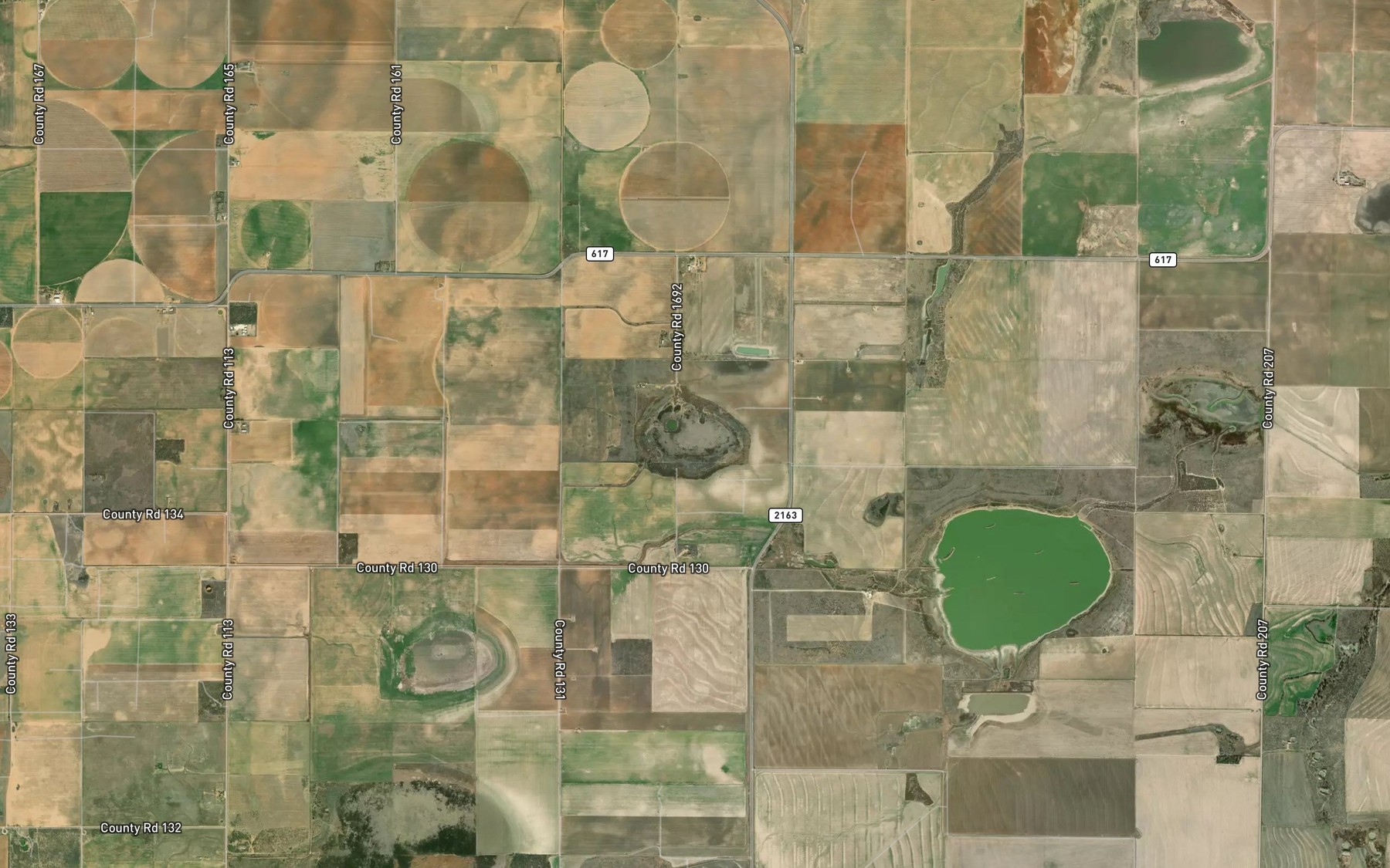 Satellite map of the Mitchell Lake