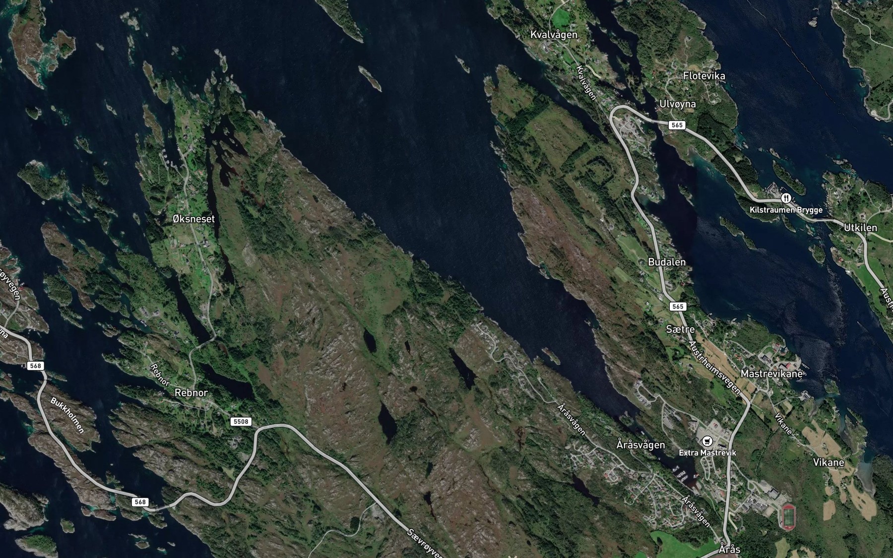 Satellite map of the Sjevika