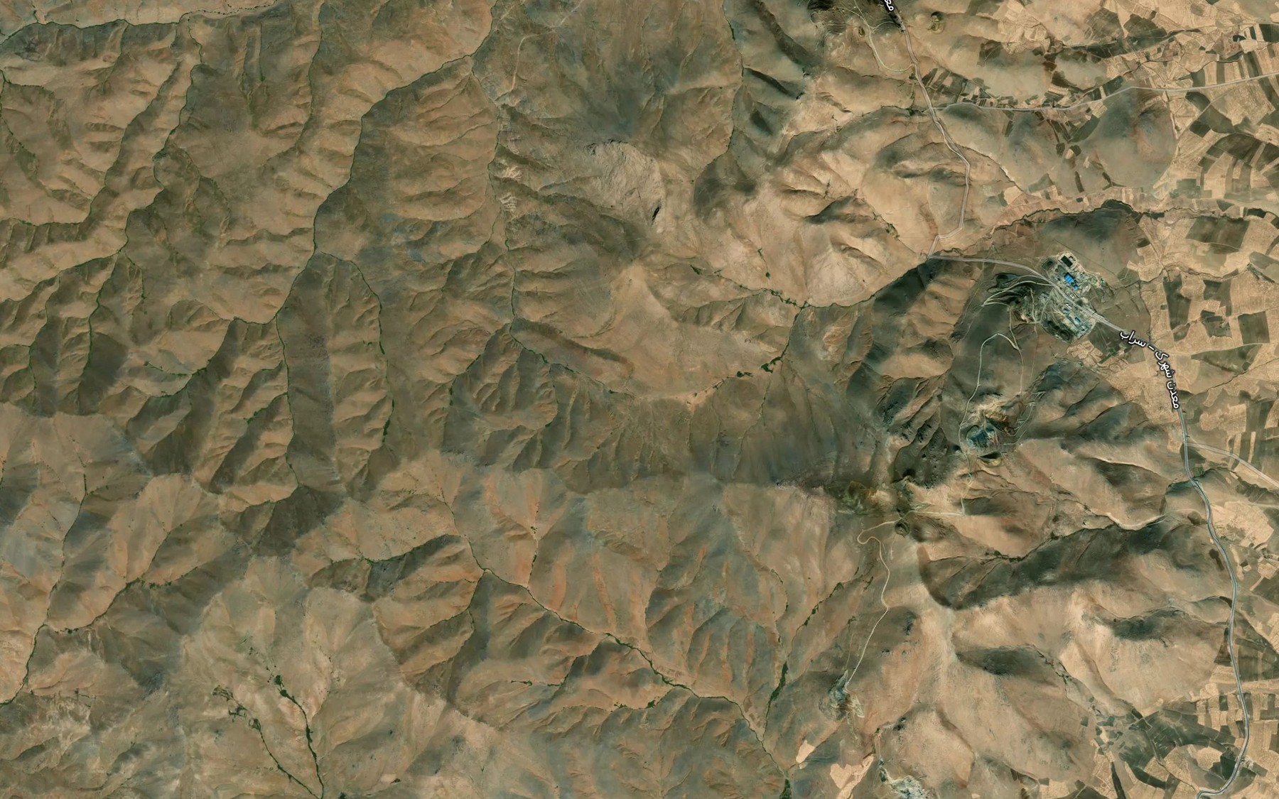 Satellite map of the Ghazan Bolaghi