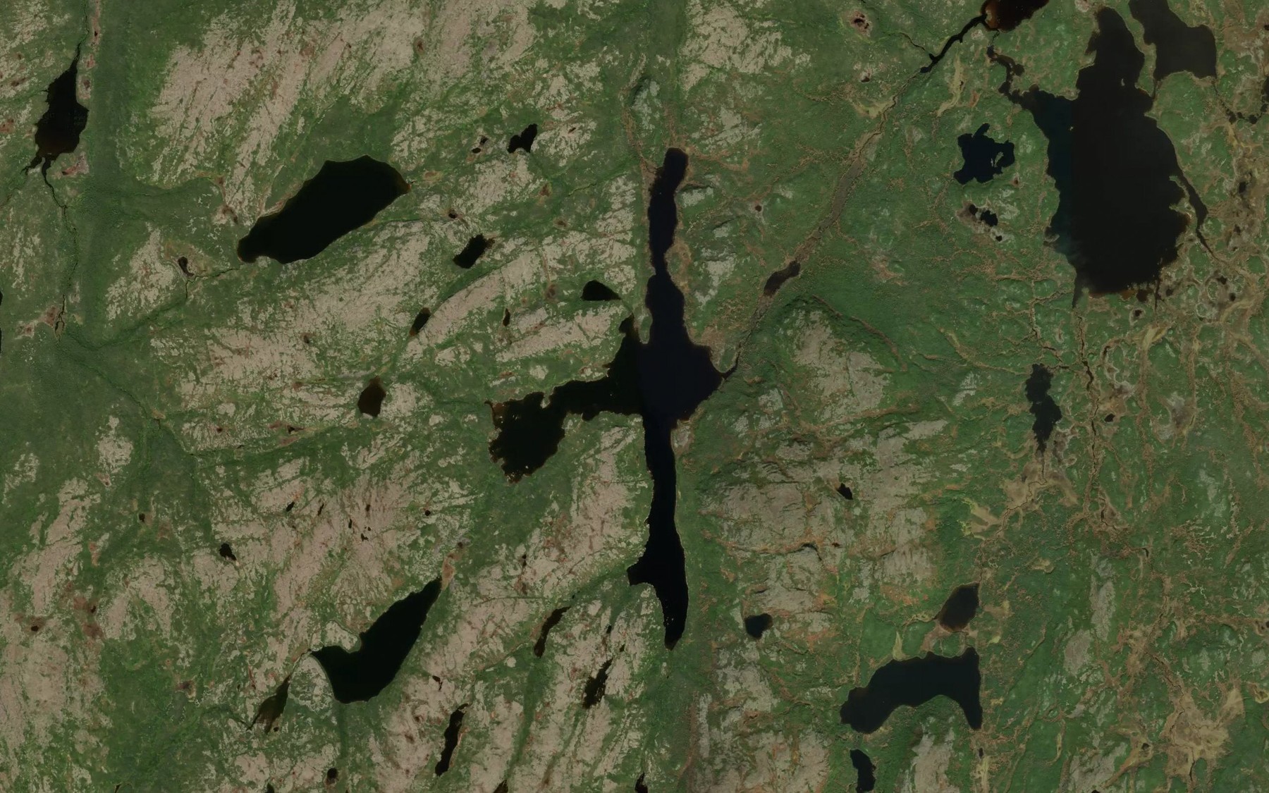 Satellite map of the Lac Deux Milles