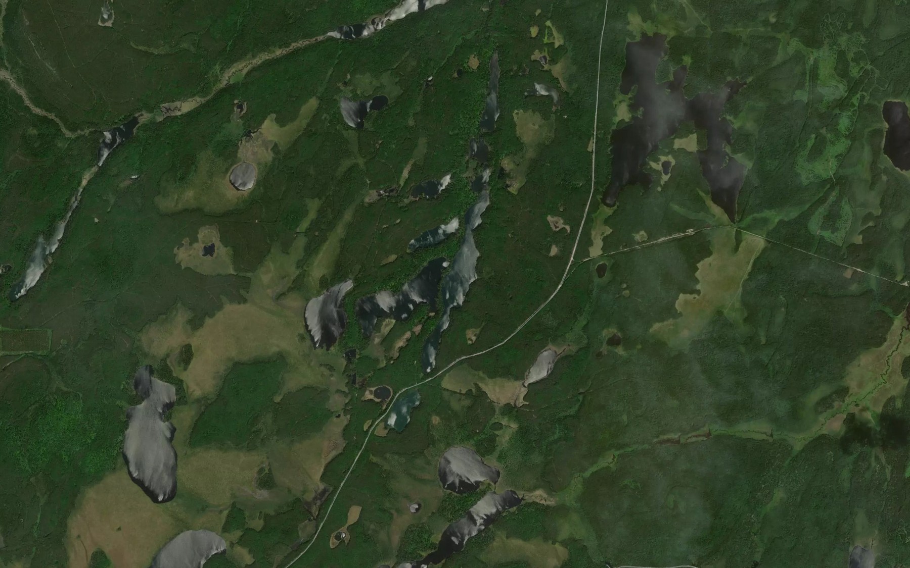Satellite map of the Chartrand Lake