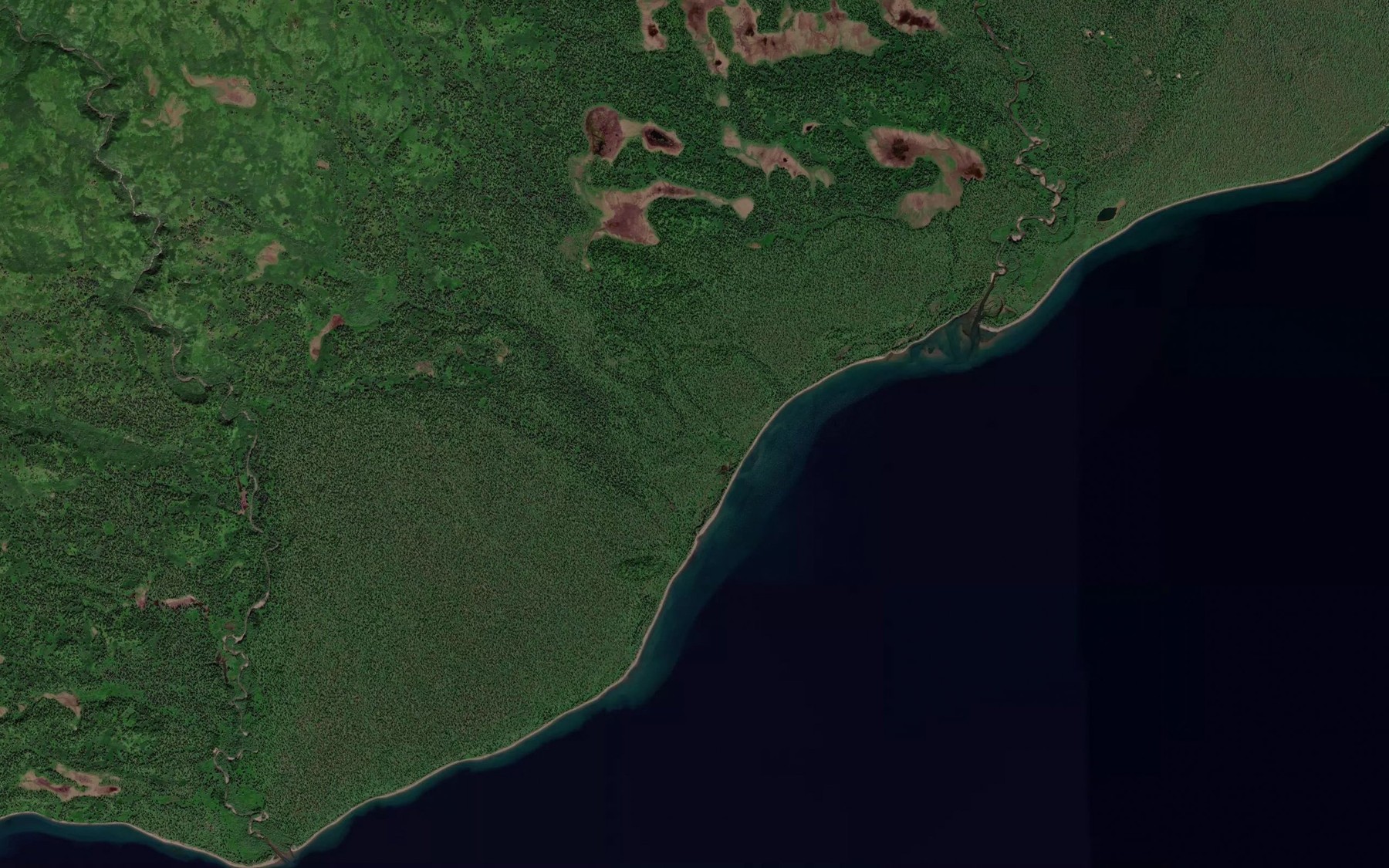 Satellite map of the Ahguhlerok Creek
