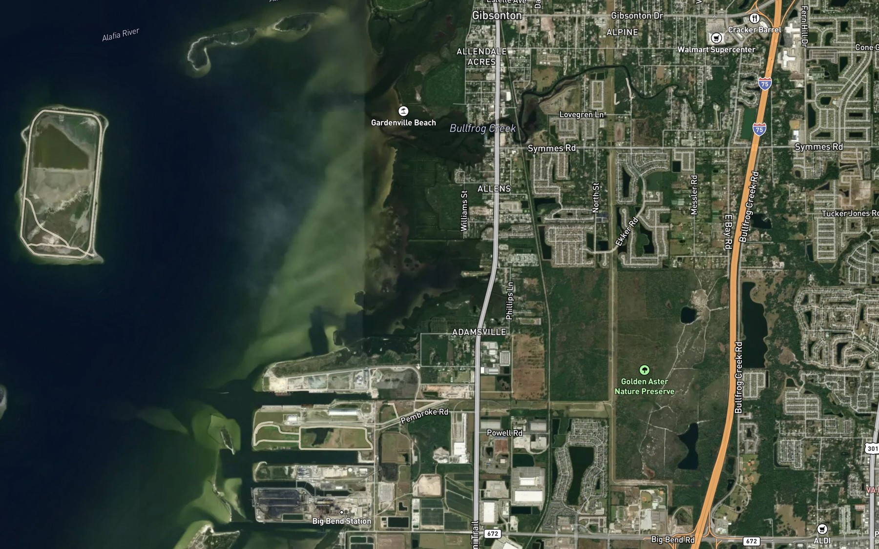 Satellite map of the The Kitchen