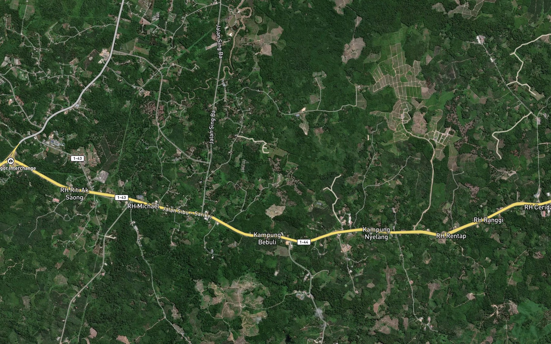Satellite map of the Sungai Buli