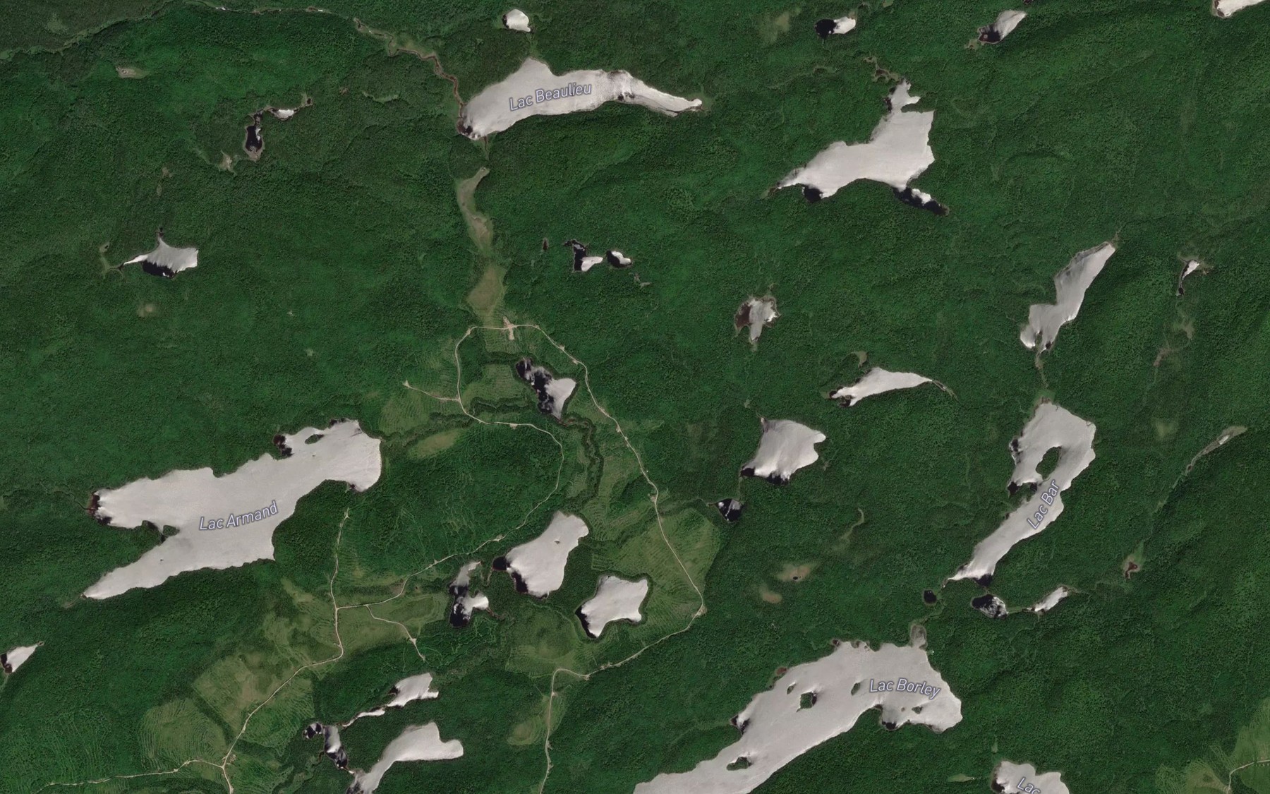 Satellite map of the Lacs Amik