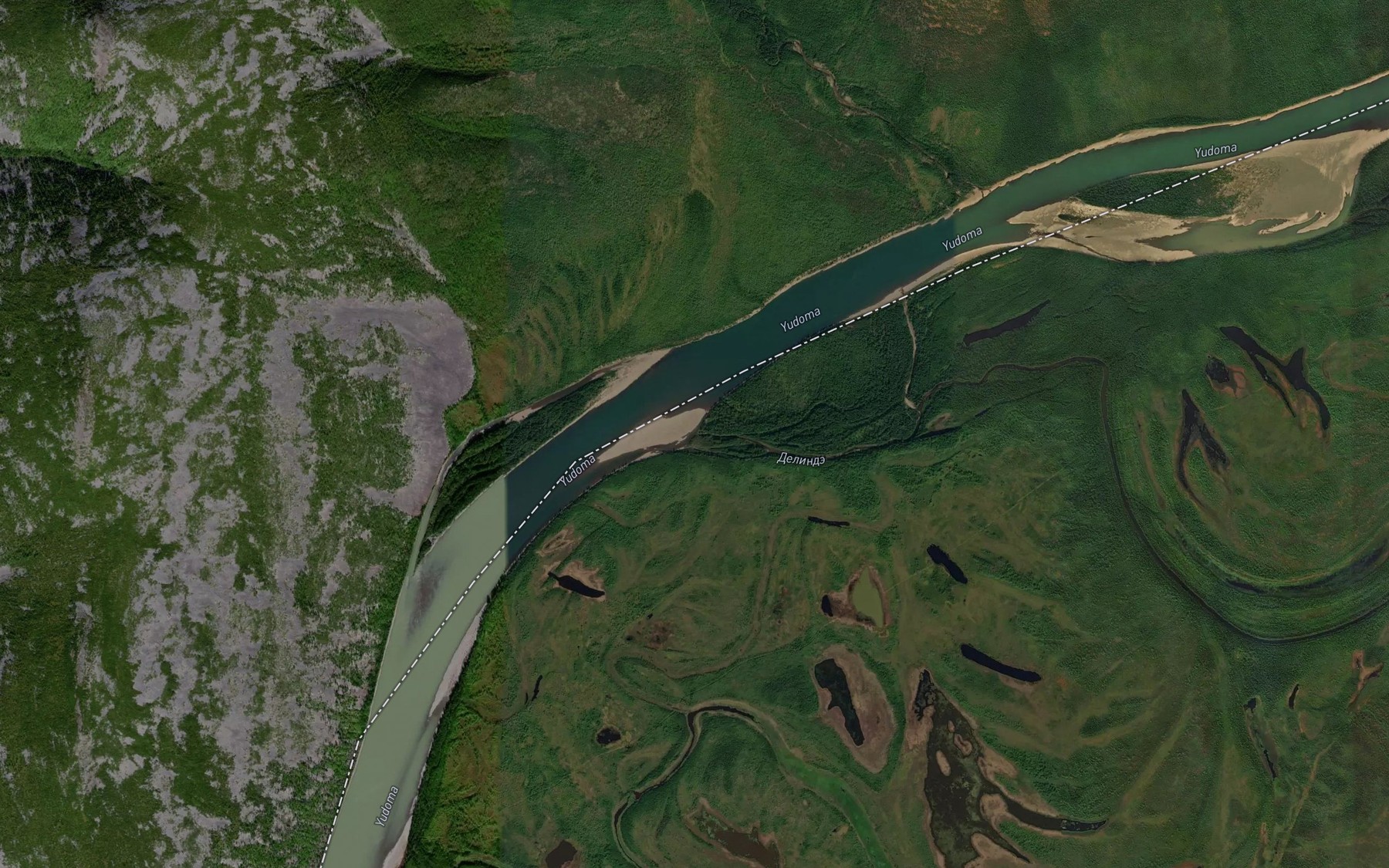 Satellite map of the Delinde
