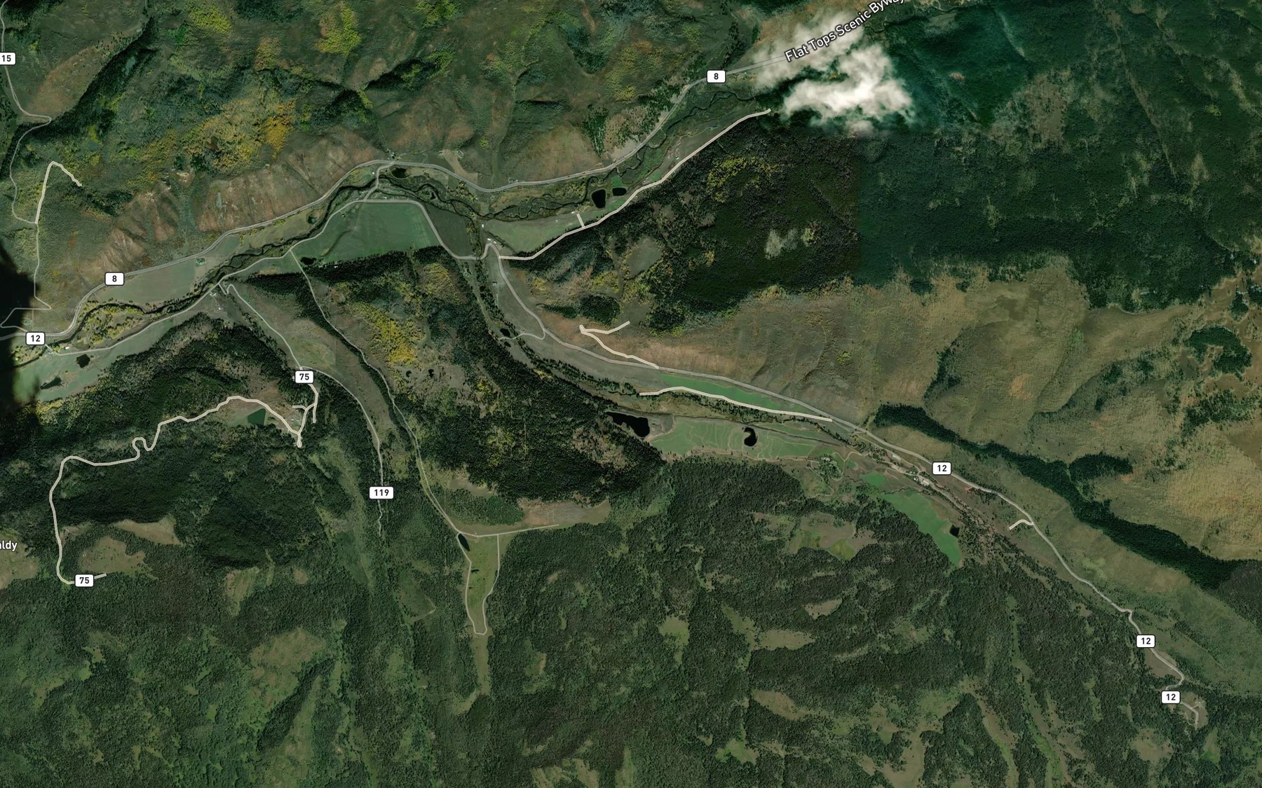 Satellite map of the Hammond Creek