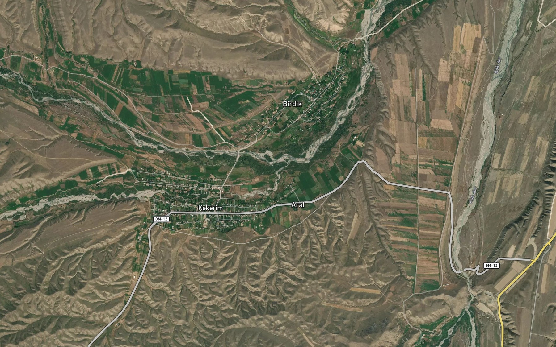 Satellite map of the Kel'-Bar
