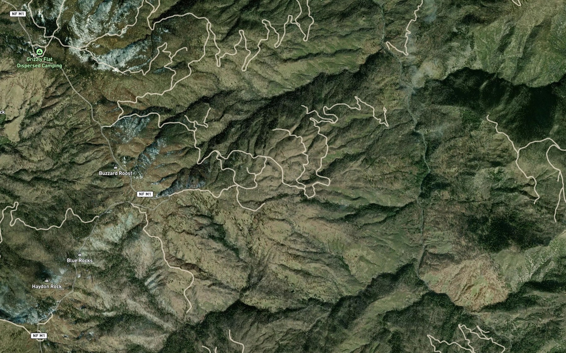 Satellite map of the McCoy Spring