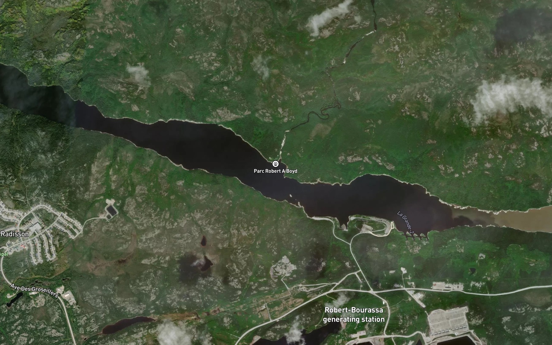 Satellite map of the Riviere Utahunanis