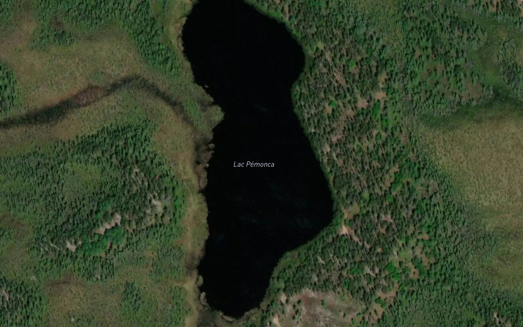 Satellite map of the Lac Pemonca