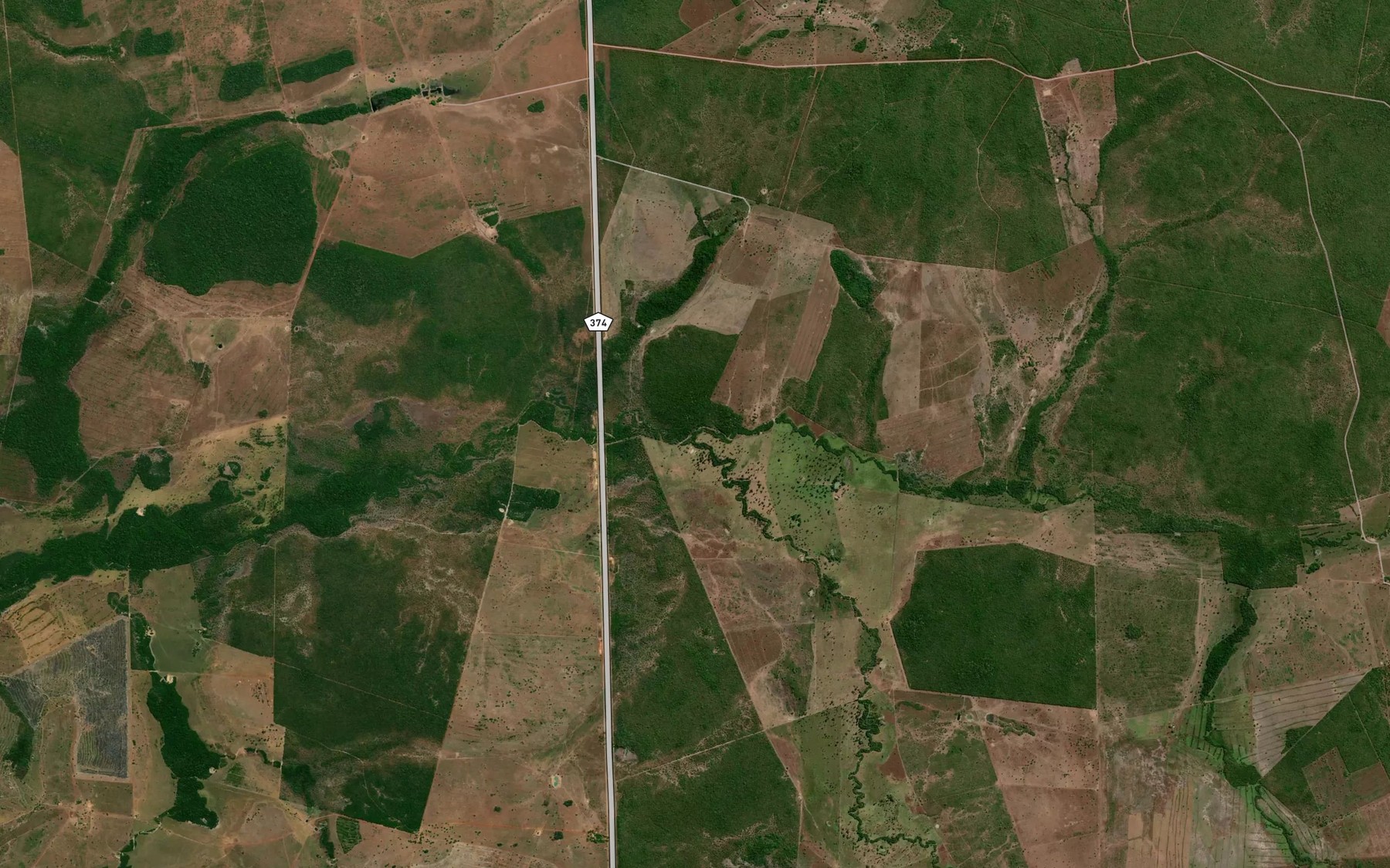 Satellite map of the Corrego Salina
