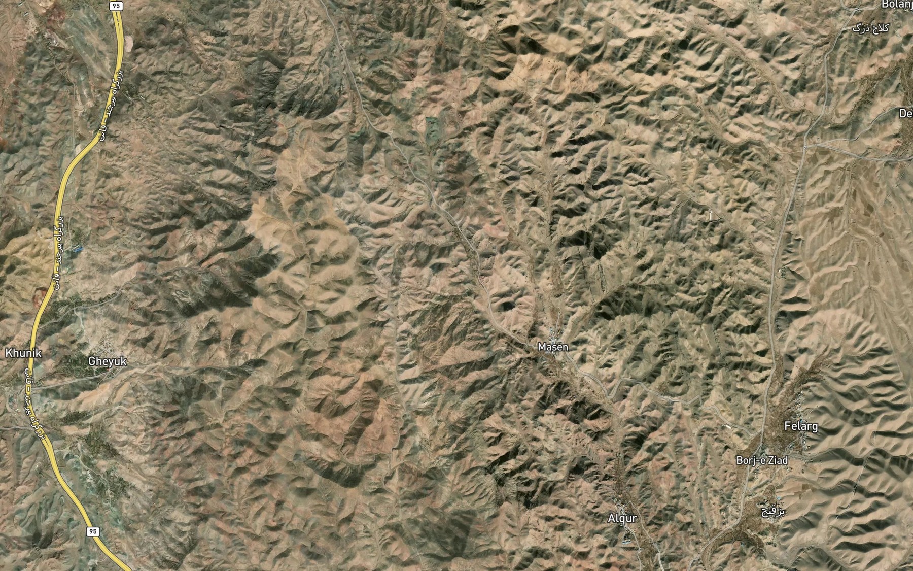Satellite map of the Cheshmeh-ye Baruchuk