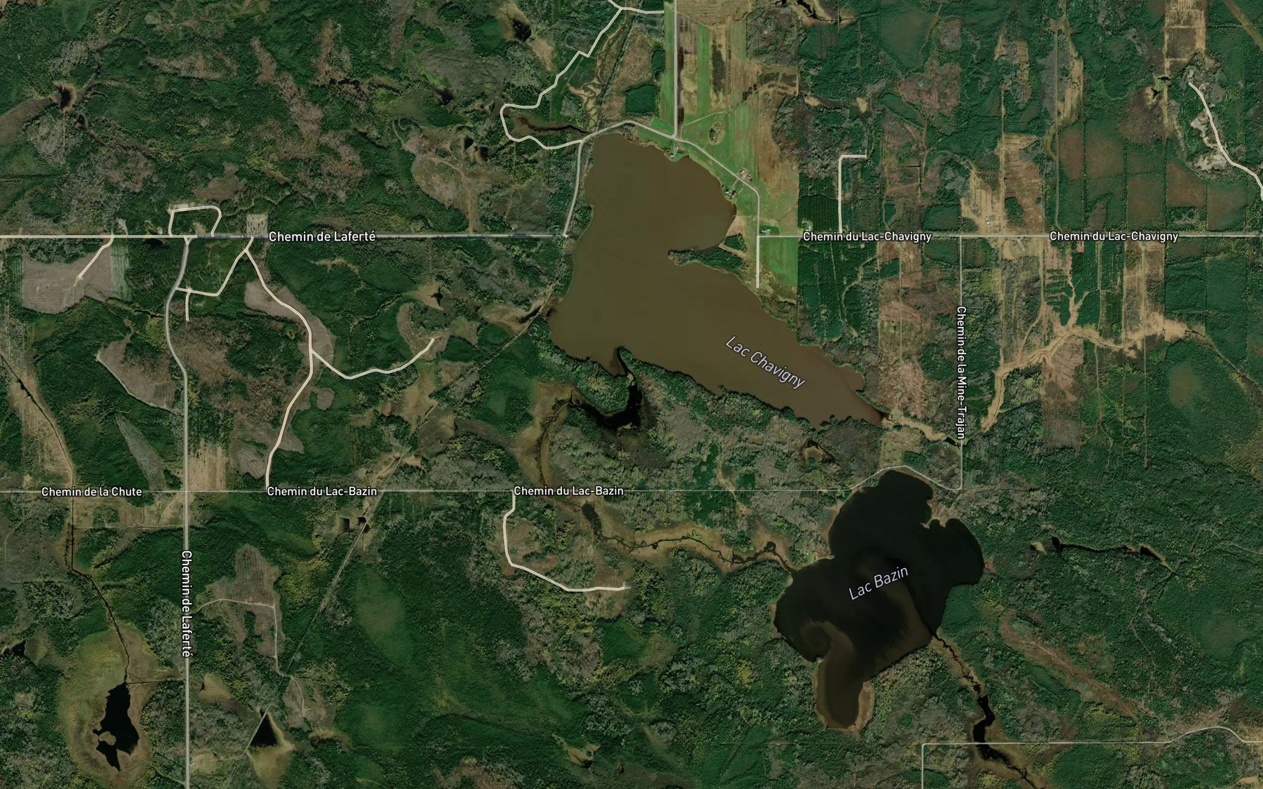 Satellite map of the Decharge du Lac Bazin